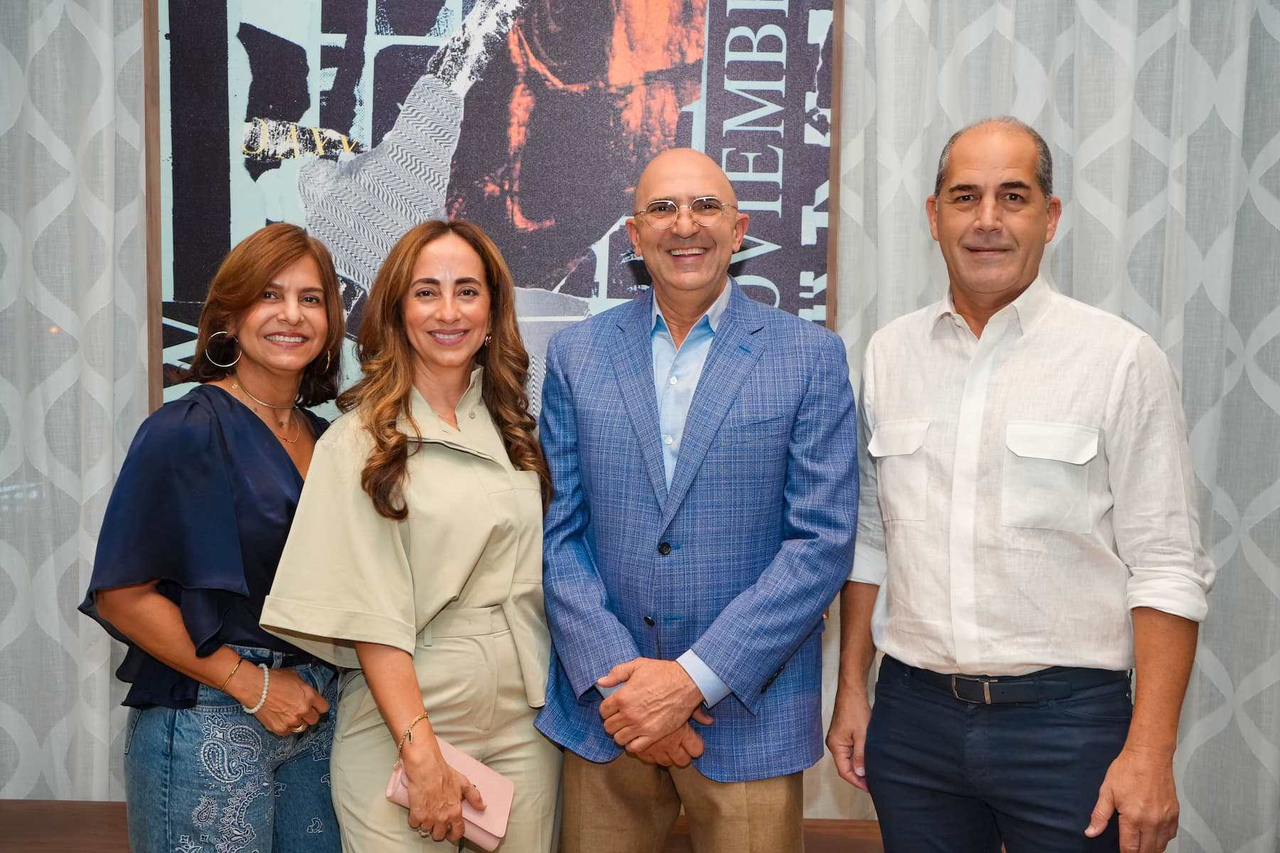 Rita Capellán, Bernardette de Bermúdez, Mícalo Bermúdez y Julián Ramia