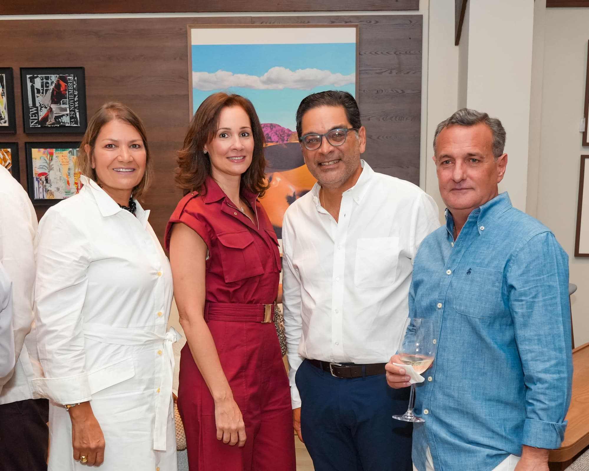 Yadira de Polanco, Miguelina Morel, Domingo Antuña y Máximo Polanco