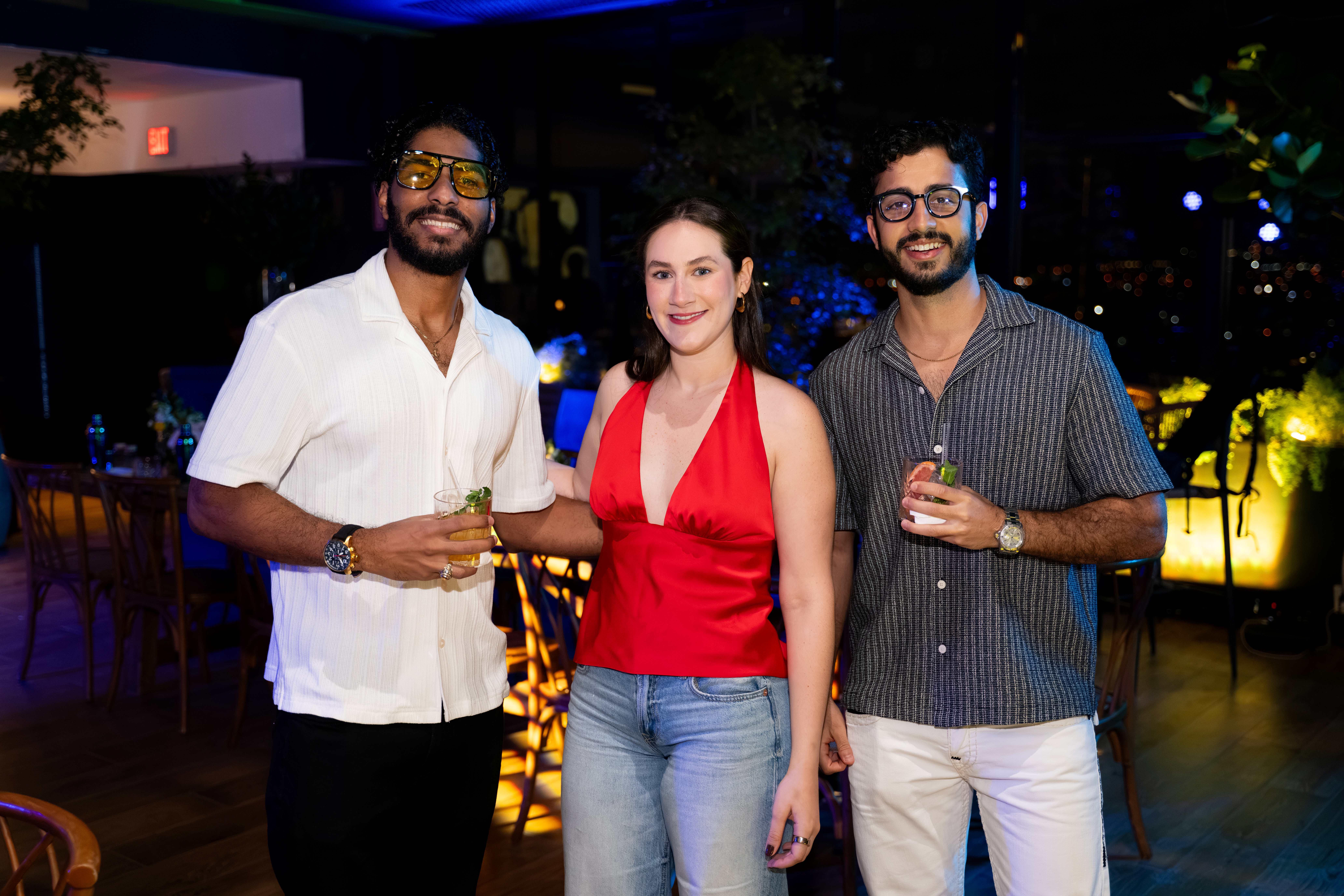 Renny Cepeda, María Llinás y Adrián Batista