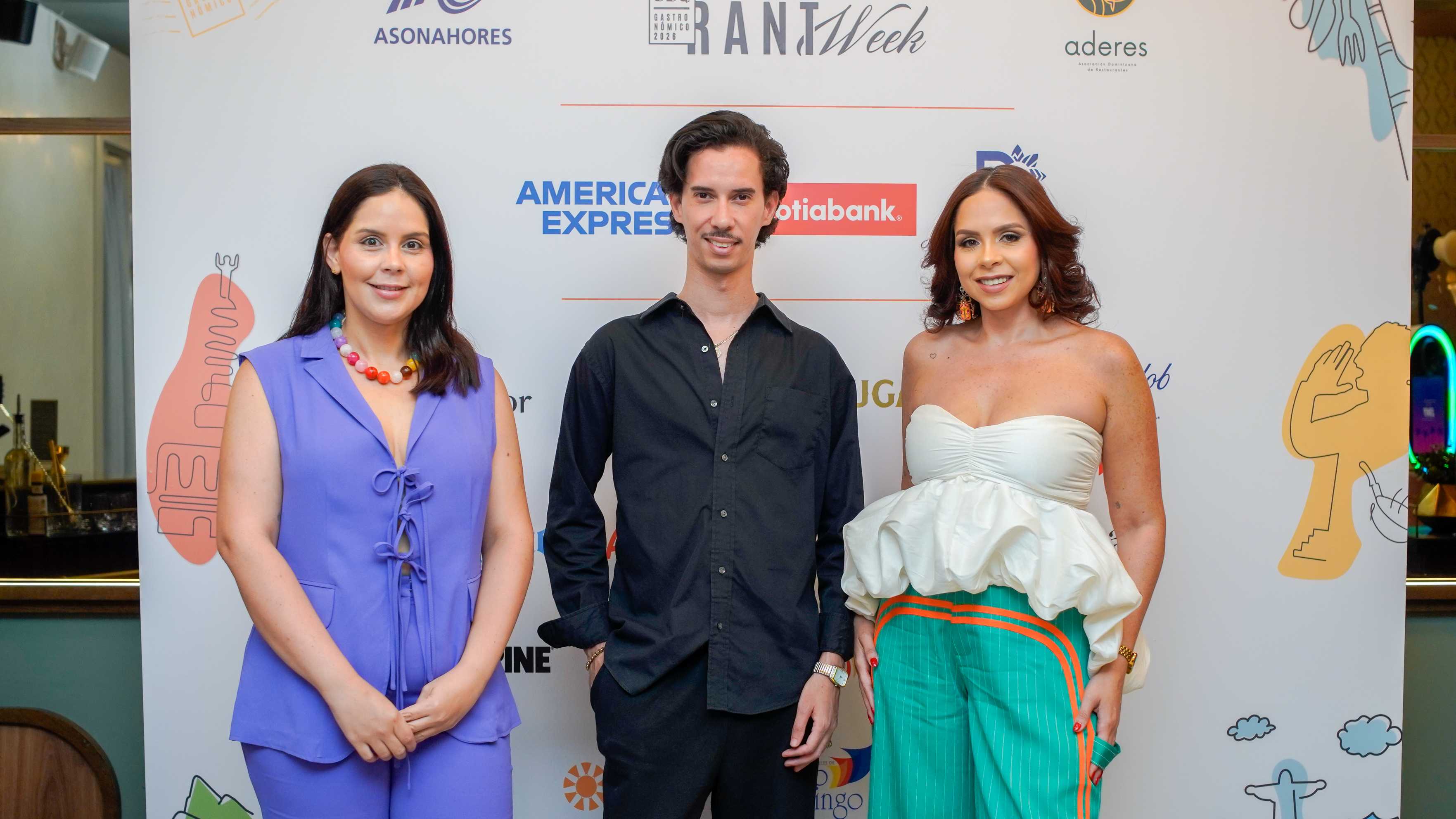 Michell Cordero, José Liranzo y  Patricia Atiles